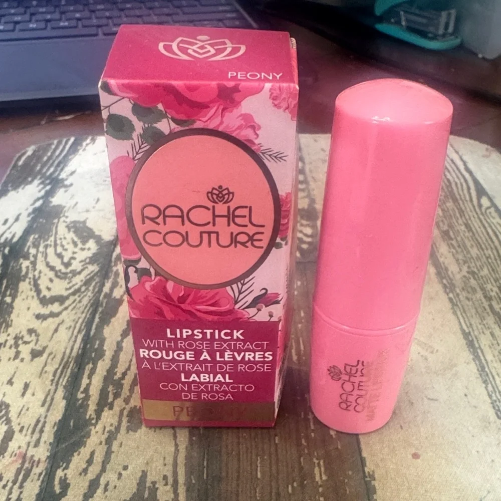 NEW *Rachel Couture* Peony Pink Lipstick - Hydrating Rose Extract
